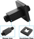 Straight Shower Arm with Flange Ceiling Mount Square Shower Extender for Fixed Shower Head 3 Inch Rainfall Shower Head Arm Extension, Matte Black...