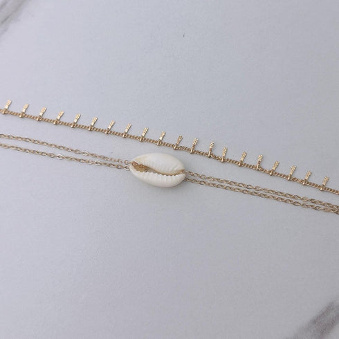 Bohemian Layered Shell Anklet for Women Cowrie Ankle Bracelets Gold Multilayer Anklets Adjustable Anklets Chain Bracelet Summer Beach Foot Ankle C...