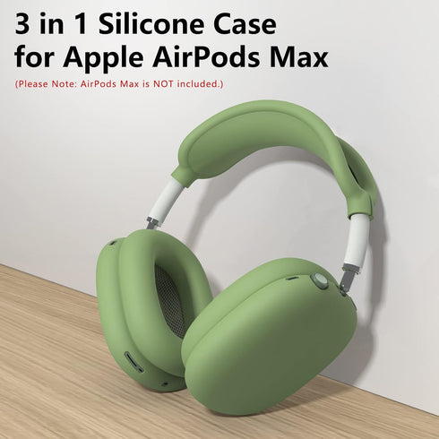 Silicone Case Cover for AirPods Max Headphones, Anti-Scratch Ear Pad Case Cover/Ear Cups Cover/Headband Cover for AirPods Max, Accessories Soft Si...