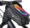 Bike Bag - Waterproof Bike Frame Bag with Sun-Visor Rain Cover, Bike Phone Holder with TPU Sensitive Touch Screen, Handlebar Bag Bicycle Accessori...