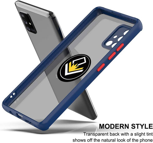 TJS Compatible with Samsung Galaxy A71 5G Case, with Tempered Glass Screen Protector, Metal Ring Magnetic Support Kickstand Heavy Duty Drop Protec...