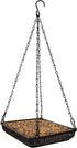 MIXXIDEA Hanging Bird Feeder Tray Metal Mesh Platform Seed Feeder with Durable Chains for Outdoors Garden Great for Attracting Birds (1 Pack)...