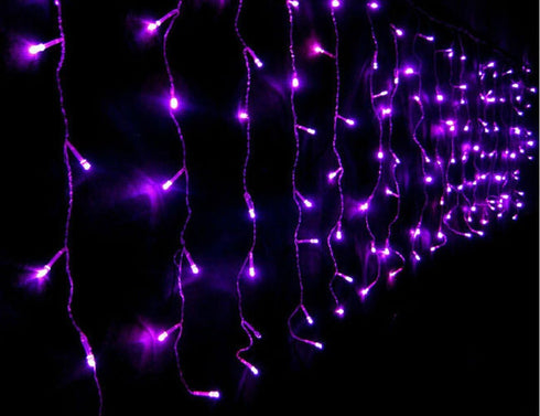 3.5M/11ft 96 LED Linkable Fairy Curtain String Light with 8 Modes Control for Indoor/Outdoor/Patio/Wedding/Christmas Party 4th of July Decor(Purpl...