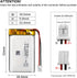 EEMB Lithium Polymer Battery 3.7V 1800mAh 963450 Lipo Rechargeable Battery Pack with Wire JST Connector for Speaker and Wireless Device- Confirm D...