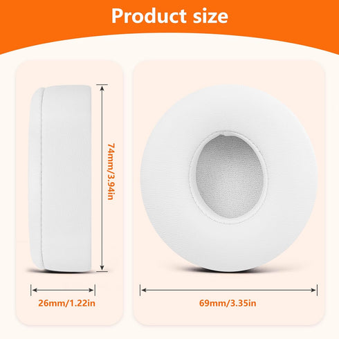 Replacement Ear Pads for Beats Solo 2/3 Wireless Headphones for A1796 / B0534, Beats Solo replacement earpads with Noise Cancelling Foam, Soft Pro...