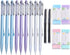 Clear Beads Top Style 0.7mm Mechanical Pencils Set, 9pcs Mechanical Pencils and 80pcs 0.7mm Refill and 4pcs Erasers for School Writing, Drafting G...