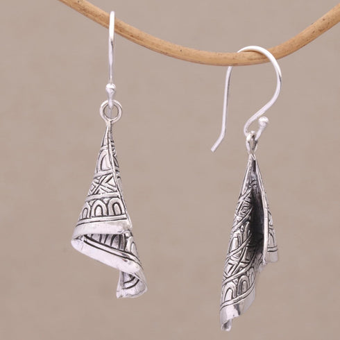NOVICA .925 Sterling Silver Dangle Earrings 'Shining Songket'...