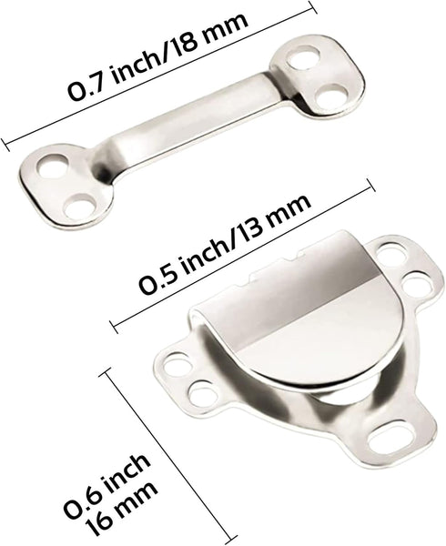 Lakesstory Metal Hook and Eye Nickel Sewing Hooks & Eyes Closure for Bra Trousers Skirt Jeans Dress and Sewing DIY Craft - 4 Sets in a Pack...