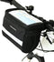 Bike Handlebar Bag Bicycle Basket Waterproof Mountain Cycling Pack with Touchable Transparent Cell Phone Pouch Reflective Stripe Bike Front Basket...
