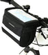 Bike Handlebar Bag Bicycle Basket Waterproof Mountain Cycling Pack with Touchable Transparent Cell Phone Pouch Reflective Stripe Bike Front Basket...