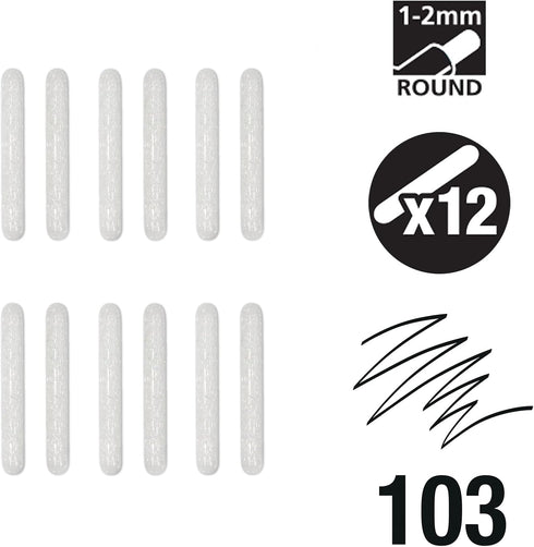 FW Mixed Media Paint Marker Nibs - 12 Replacement Pen Nibs Size 1-2 mm Round Tip for FW Paint Markers - Refillable Paint Pen Nibs for Use with Acr...