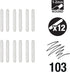 FW Mixed Media Paint Marker Nibs - 12 Replacement Pen Nibs Size 1-2 mm Round Tip for FW Paint Markers - Refillable Paint Pen Nibs for Use with Acr...