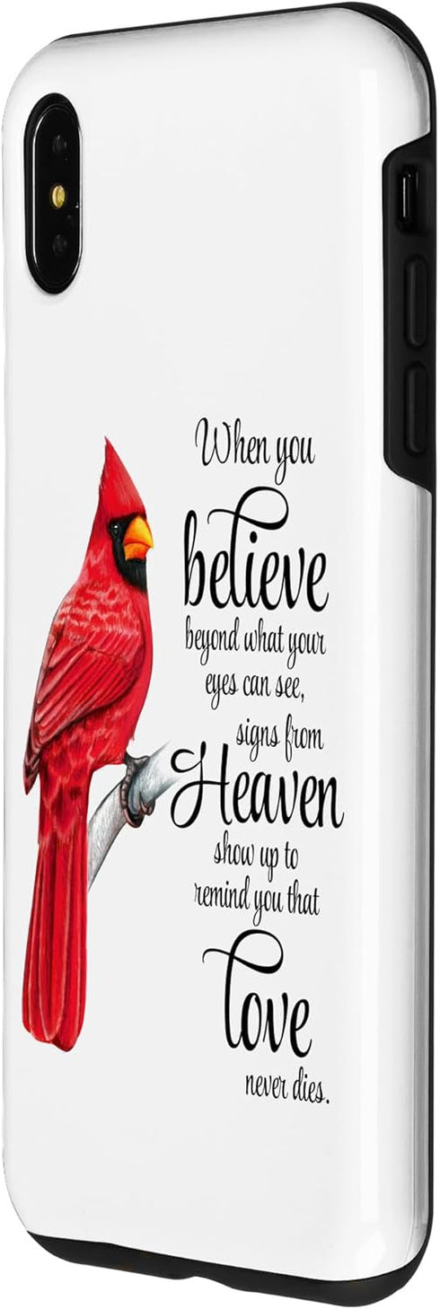 iPhone XS Max Cardinal Red Bird Sign from Heaven Angel Case...