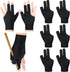 8 Pcs 3 Fingers Pool Gloves Billiards Left Hand Shooters Snooker Cue Sport Glove Show Gloves for Women Men Billiard Shooters Carom Sports Accessor...