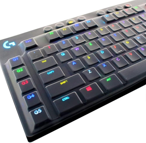 Silicone Clear Keyboard Cover Skin Protector Compatible with Logitech G915 Wireless Mechanical Gaming Keyboard & Logitech G815 RGB Mechanical Gami...