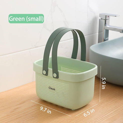JiatuA Shower Caddy Baskets Plastic Storage Baskets Bins with Silicone Handles, Cleaning Supplies Organizer for Bathroom, Kitchen, Closet, Bedroom...