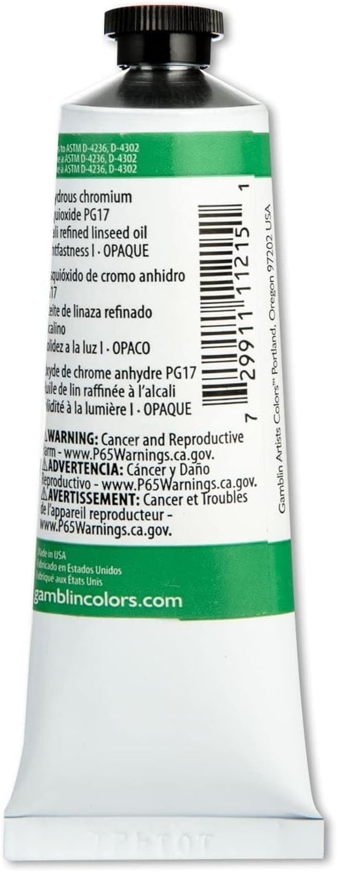 Gamblin Artist Oil 37Ml Chromium Oxide Green...