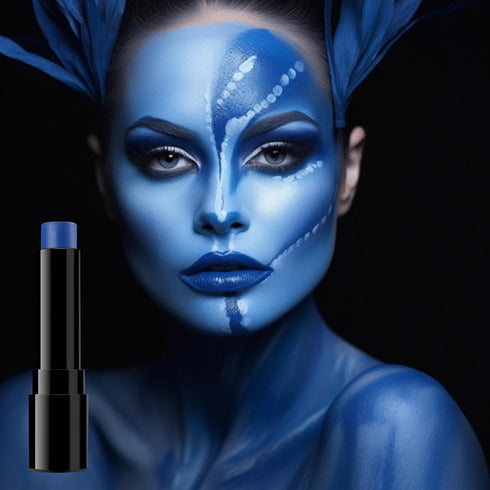 Blue Face Body Paint Stick Eye Black, Royal Blue Face Painting for Softball Football Baseball Lacrosse, Professional Facepaint Makeup for Hallowee...