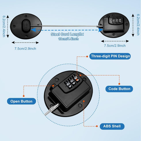 AOSITE 1 Pcs Fridge Lock Combo - Black Refrigerator Lock for Adults & Kids...