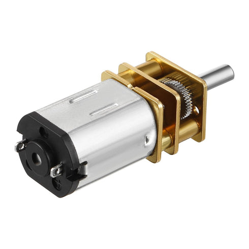 uxcell Micro Speed Reduction Motor DC 6V 50RPM with Full Metal Gearbox 0.18A Electric Gear Box Motor with 2 Terminals for DIY RC...