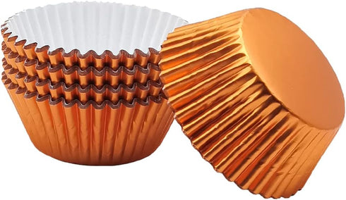 Standard Orange Foil Cupcake Liners Muffin Baking Cups for Party and More, 100-Count...