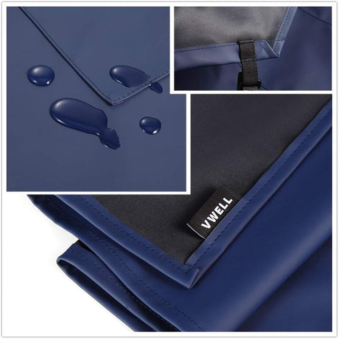 Waterproof Rubber Vinyl Apron W/ 2 Pockets - Lab Apron for DishWashing,Grooming Blue...