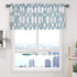 Tier Curtains for Kitchen Windows Geometric café Curtains, 27" x 24" Multi-Color Geometric Printed Half Window Curtain Set for Bathroom Rod Pocket...