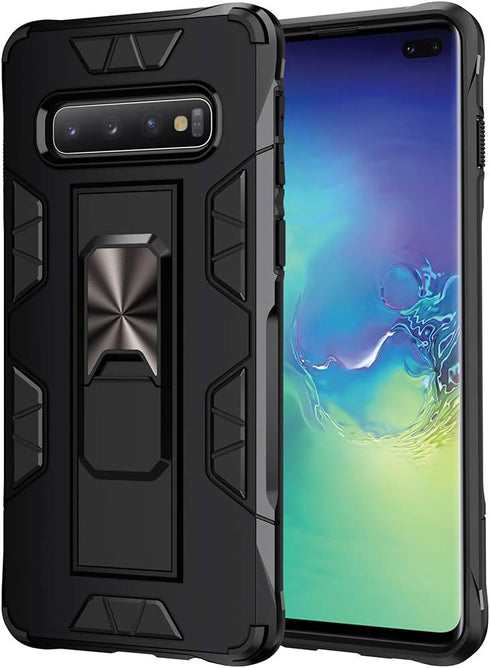 for Samsung Galaxy S10 Plus Case Military Grade Built-in Kickstand Case Holder Armor Heavy Duty Shockproof Cover Protective for Samsung Galaxy S10...