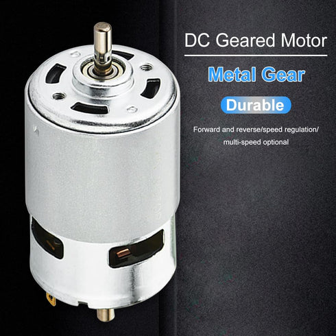 775 DC Motor 12-24V 12000RPM Large Torque Micro Motor for Power Tools/DIY Toys/Vacuum Cleaners Fans with Double Ball Bearing, High Speed DC Small ...