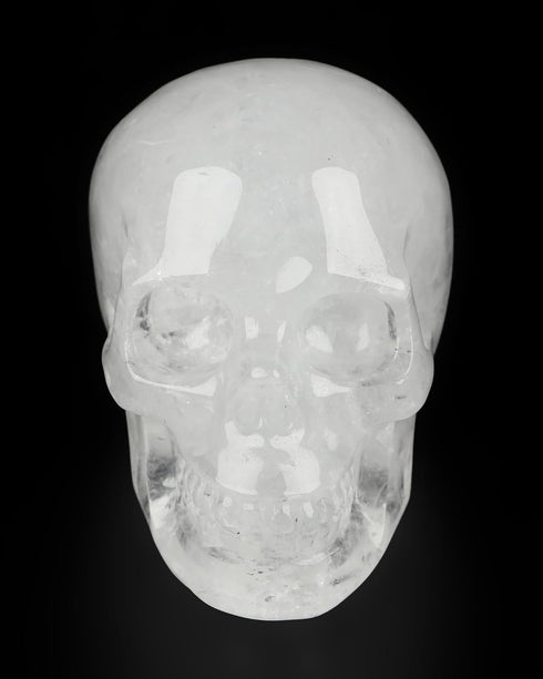 Skullis 2.0" Quartz Rock Crystal Carved Crystal Skull- Hand Carved Gemstone Fine Art Sculpture....