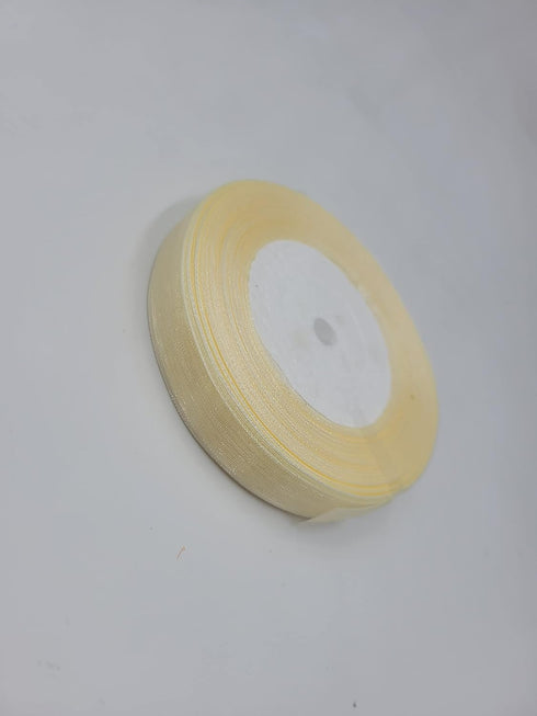Cream Sheer Organza Ribbon 5/8" Silky Soft Fabric Ribbons Chiffon Packing Ribbon Shimmer Organza Sheer Ribbon for Gift Wrapping Decorating Valenti...