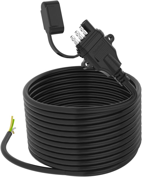 16AWG 10FT Trailer Wiring Harness 4 Pin Flat Trailer Wire Harness Pure Copper 4 Wire Trailer Wire with Jacketed 4 Pin Trailer Connector, Color Cod...