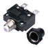 15 Amps Push Button Circuit Breakers, AC 125/250V DC 50V Thermal Overload Protector with Quick Connect Terminals and Waterproof Button Black Cap, ...