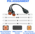 OBD2 Diagnostic Scanner Adapter Cable for Harley Davidson,2 in 1 Motorcycle OBD Scanner Adapter Cable (16Pin to 4Pin and 16Pin to 6Pin) 12" OBD2 C...