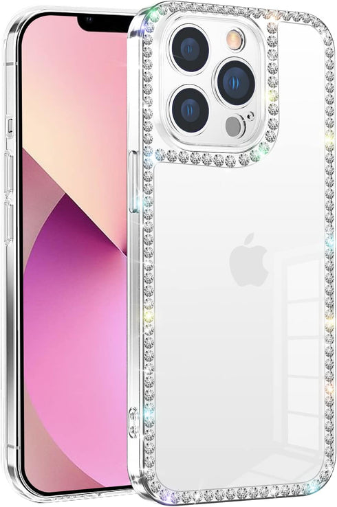 Bonitec Compatible with iPhone 11 Pro Max Bling Case for Women Girly 3D Glitter Sparkle Case Luxury Shiny Cute Crystal Clear Charms Rhinestone Dia...