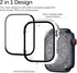 Miimall Compatible for Apple Watch Series 9 41mm Case with Built-in Glass Screen Protector, Hard PC Shockproof Anti-Scratch Waterproof Bumper Case...