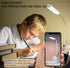 Small Desk Lamp with Wireless Charger, Desk Lights for Home Office - LED, White,Brightness Adjustment, 3 Color Modes,500LM, Study Lamp with Pen Ho...