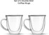 JoyJolt Serene Double Walled Insulated Glasses Coffee Mug (Set of 2) 7.4 Ounces...