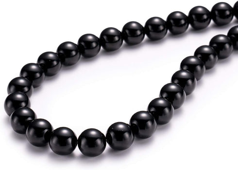 Natural Black Onyx Stone Round Loose Semi Gemstone Beads for Jewelry Making 10MM 38PCS...
