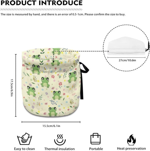 Cartoon Frog Tea Pot Cozies with Adjustable Drawstring Tea Kettle Cover for Most Breakfast Pots Dustproof Teapot Cover for Home Kitchen Decorative...