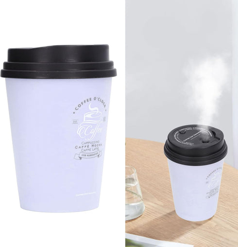 Coffee Cup Humidifier, Compact Lightweight Cute Desktop Humidifier for Baby Bedroom Travel Office Home Use...