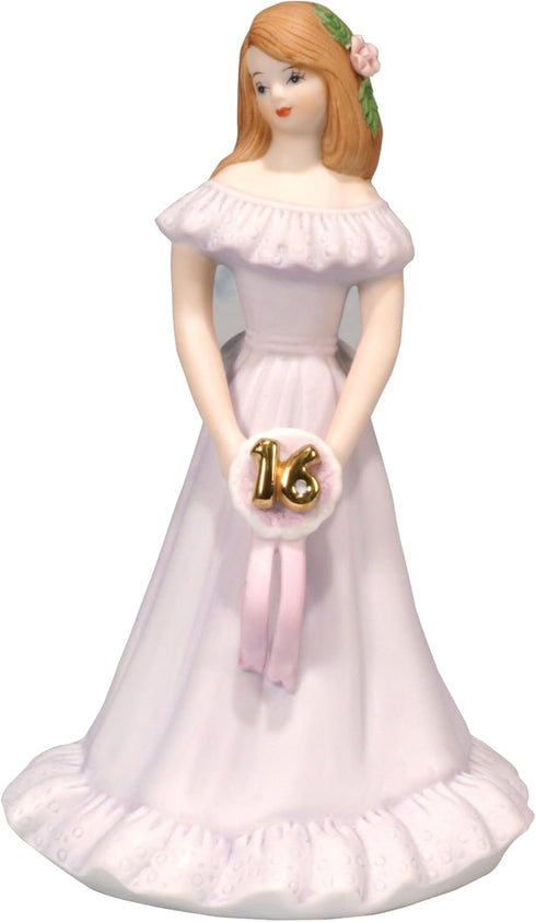 ENESCO Growing Up Girls Brunette Holding Ribbon Age 16 Figurine, 6.5 Inch, Multicolor...