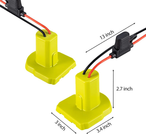 Upgraded Power Wheels Adapter for Ryobi 18V Battery with Fuse & Wire terminals,Power Connector for Rc Car, Robotics,Rc Truck, DIY,Work for 18V P10...