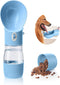 Dog Water Bottle - Dishwasher Safe Material Multifunctional Portable Dog Water Bottle with Food Container Dog Water Bottle Suitable for Outdoor Ac...