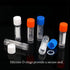 100PCS 2ml Plastic Small Vials with Screw Caps Sample Tubes Cryotubes,PP Material, Free from DNase, RNase, Human DNA...