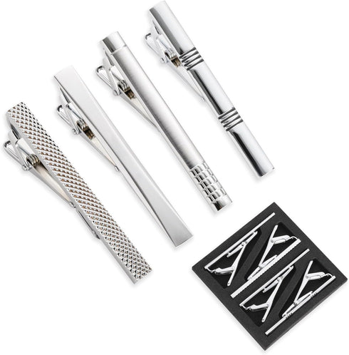4pcs Tie Clips for Men Tie Clip Tie Bar Tie Bars for Men with gift box...