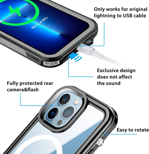 AICase Waterproof Case for iPhone 13 Pro max(6.7") with MagSafe Support Snowproof,Dustproof and Shockproof, IP68 Certified Full Body Protection Fu...