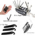 Bike Repair Tool Kit,16 in 1 Multi-Function Bike Bicycle Cycling Mechanic Repair Tool Kit with 3 pcs Tire Pry Bars Rods, Motorcycle Portable Repai...