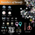 funluck 400+pcs Bead Bracelet Kit,8/10MM Colorful Beads Kit,Bubble Beads for Jewelry Making,Star/Butterfly/Shell/Flower Beads Kit with Charms and ...