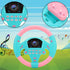 Rosvola Toy Steering Wheel, Steering Wheel Tool, Copilot Steering Wheel Tool, Easy Operation Portable Toddler Girls Boys Children for Kids (Pink B...